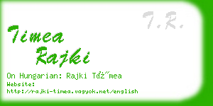 timea rajki business card